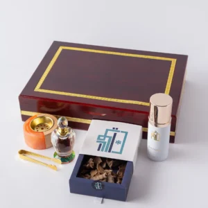 Datura perfume with incense, with an incense burner, tongs, and a mixture