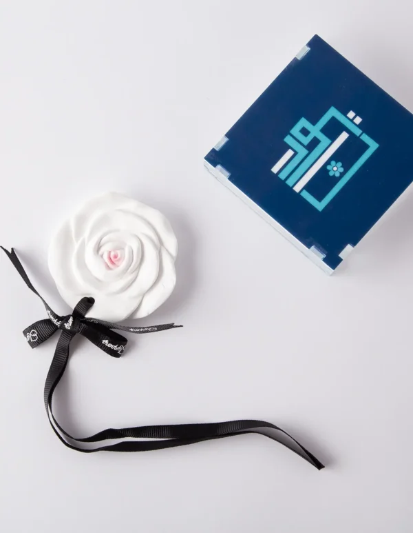 Ceramic Car Air Freshener Hanger - Rose Scent