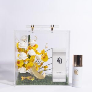 Gift box of Datura perfume, Dhi perfume and incense 25,000 KD  Sold Out Datura perfume box, incense burner and incense 25,000 KD  30ml perfume with one and a half tolas of maamoul 15,000 KD  Datura perfume with incense, with an incense burner, tongs, and a mixture 45,000 KD  Sold Out A gift for your loved ones, consisting of an acrylic box decorated with roses, containing Datura perfume and a golden incense burner.